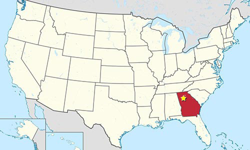 アトランタ・ブレーブス　ジョージア州の地図